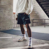 Fog Essentials Shorts Fog Loose Casual Shorts Fear Of God Double Line High Street Drawstring Reflective Embroidery Sports Shorts Men