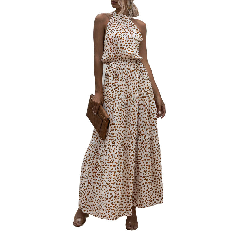 Beth Dutton Bohemian Dress Summer Spring Midi Dresses Summer Waist-Controlled Lace-up Long Dress