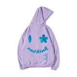 Smiley Face Hoodie Smiley Face Loose Sweater Men's Hooded plus Size Coat