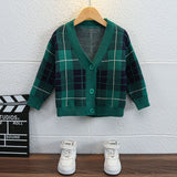 Toddler Boys Sweater Boys' Knitted Cardigan Sweater Thin Spring and Autumn