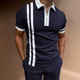 Polo Shirts Spring/Summer Polo Shirt Plaid for Men T-shirt Top