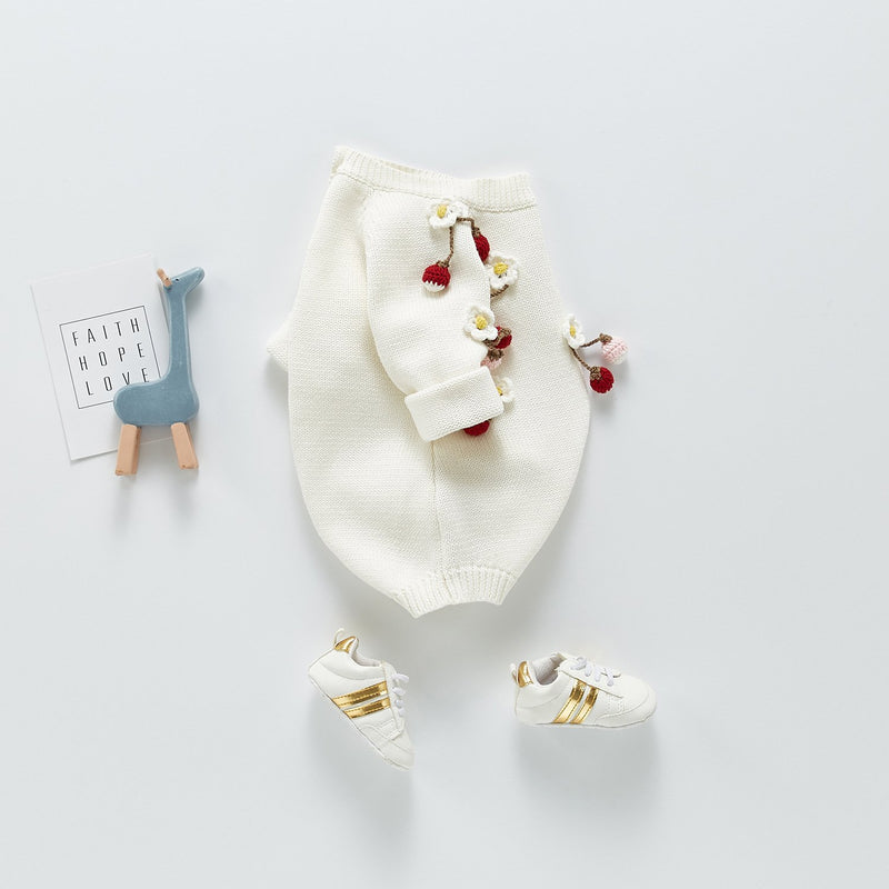 Summer Rompers Cute Strawberry Knitted Romper Sweater Sweet