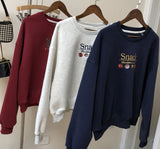 Harvard Sweatshirt Vintage Embroidered Fleece Thick Sweater Women