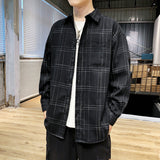 Men's Shirts Loose Plaid Shirt Casual Top