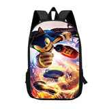 Sonic Backpack Sonic School Bag for Elementary School Students Cartoon Backpack