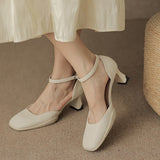 Nude Wide Fit Block Heels