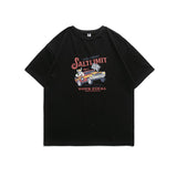 Men T Shirt Summer Casual Tops Men's Clothes Summer Wear Vintage Men's round Neck Short Sleeve Casual Loose Car Printed T-shirt