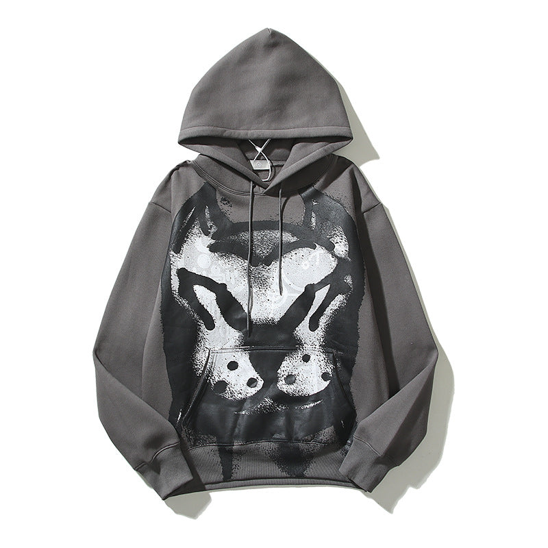 Chito Dog Print Hoodie Autumn and Winter Graffiti Printed Hoodie