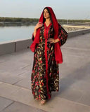 Muslim Women Stylish Kashibo Abaya Muslim Ladies Long Gown Islamic Clothing Jilbab Jalabiya Loose Print Dress