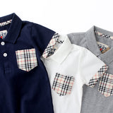 Children Boy Polo Shirts Summer Boys Lapel Short Sleeve Casual Polo Shirt