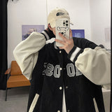 Corduroy Patch Jacket Spring and Autumn Corduroy Jacket Jacket Loose