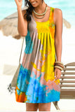 Women Exotic Dresses Summer Loose Casual Tie-Dye Skirt Dress