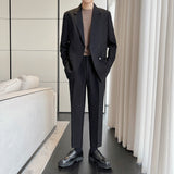 Double Brewed Seersucker Suit Spring Leisure Suits for Men Double Breasted Suit