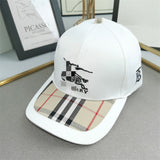 Vintage Check Baseball Cap Embroidered Plaid
