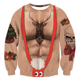 Black Christmas Sweater Winter Christmas 3D Printing Casual Loose Sweatshirt