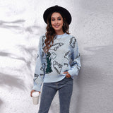 Dinosaur Sweaters Knitted Sweater for Women