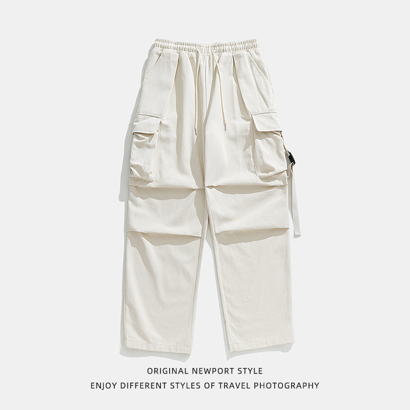 Men Cargo Pants Men's Casual Pants Spring and Summer Loose