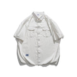 2022 Summer Man Outfits Workwear Shirt Short Sleeve