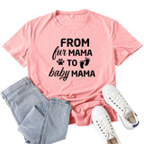 Boy Mama T Shirt Mama to Baby Mama Letter Printed T-shirt