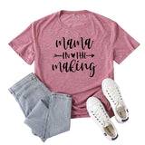 Boy Mama T Shirt Mama in the Making Letter Print T-shirt