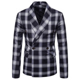 Double Brewed Seersucker Suit Spring and Autumn Men's Casual Slim Fit Large Size Jacket