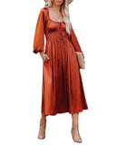 Beth Dutton Bohemian Dress Winter Autumn Midi Dresses Autumn Elastic Waist Collage Large Swing Dress Evening Gown