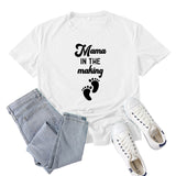 Boy Mama T Shirt Mama in the Making Letter Print T-shirt
