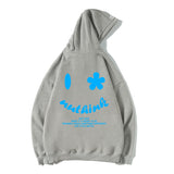 Smiley Face Hoodie Loose Sweater Men's Large Size Coat Autumn