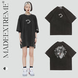 Blackair T Shirt Retro Short Sleeve Tiger Printed Loose T-shirt