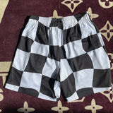Eric Emanuel EE Shorts Black and White Checkerboard Plaid Color Matching Men's Running Casual Shorts