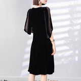 Work Dresses with Pockets Women's Lantern Sleeve Dress