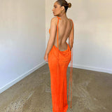 Music Festivals Rave Outfits Dress Summer Sexy Backless Slim Fit Dress