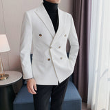 Double Brewed Seersucker Suit Men's Suit Solid Color Repair Lightly Mature