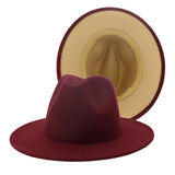 Walter White Fedora Woolen Hat Double-Sided Felt Hat Autumn Winter Retro Fedora Hat