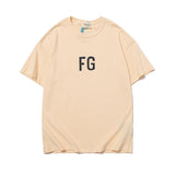 Fog Essentials Tshirts Fear Of God Fog High Street Colorful Reflective T-shirt Male and Female Couples Wear Casual