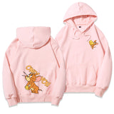 Tom and Jerry Hoodie Brushed Hoody Men's Hooded Autumn and Winter Loose Coat
