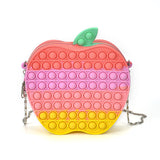 Pop Fidget Toys It Purse Bag Children's Student Fashion Satchel Rainbow Color Decompression Bubble Music Toy Bag