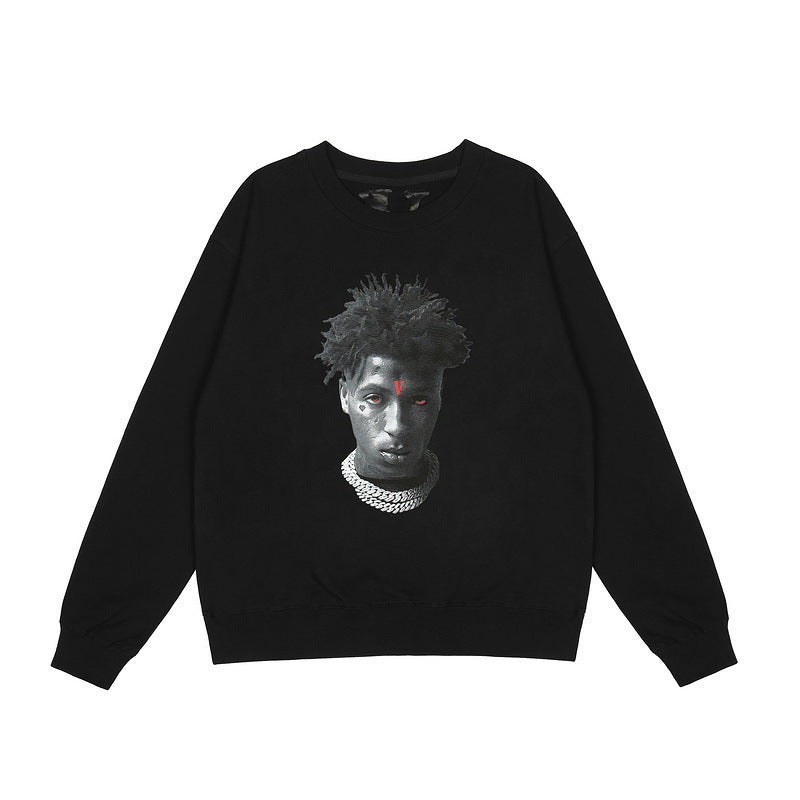 Pop Smoke Vlone King of New York Sweatshirt Couple round Neck Sweater