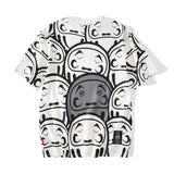 Men T Shirt Summer Casual Tops Cartoon Full Printed Short Sleeve T-shirt Fashionable Loose
