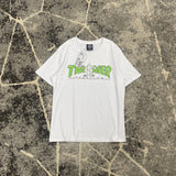 Thrasher T Shirt Summer Flame Skateboard Villain Hip Hop Printed Loose T-shirt