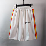 Palm Angels Vintage Rainbow Ribbon Striped Casual Shorts