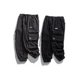 Man Fall Winter Outfis Winter Clothes Loose-Fit Tappered Trousers Boys Solid Color Simple Multi-Pocket Cargo Pants