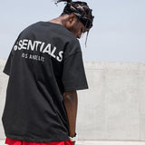 Fog Reflective Trendy Loose Short Sleeve Tshirt Cotton Fear Of God