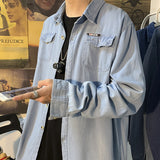 Denim Shirts Men's Loose Shirt Coat