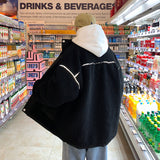 Men's Autumn Winter Coat Stand Collar Color Matching Cotton-Padded Coat