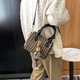 Jackie Kennedy Bag Houndstooth Shoulder Messenger Bag
