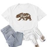 Boy Mama T Shirts Leopard Bear Mama Printed T-shirt