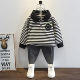 Toddler Boys Sweater Boy's Hoody Spring Striped Polo Shirt Baby