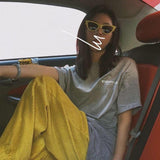 Fog Double Line Loose and Simple Short Sleeve Men and Women Couple Tshirt Fear Of God