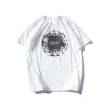 Men's T-shirt Summer Men's K Cartoon Kitten Printed Short-Sleeved T-shirt Casual Loose round Neck Bottoming Top